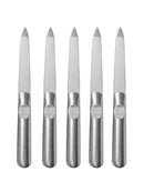 5 x Dual Sided Stainless Steel Metal Nail Art File Manicure Tool New Dzjo Pedic