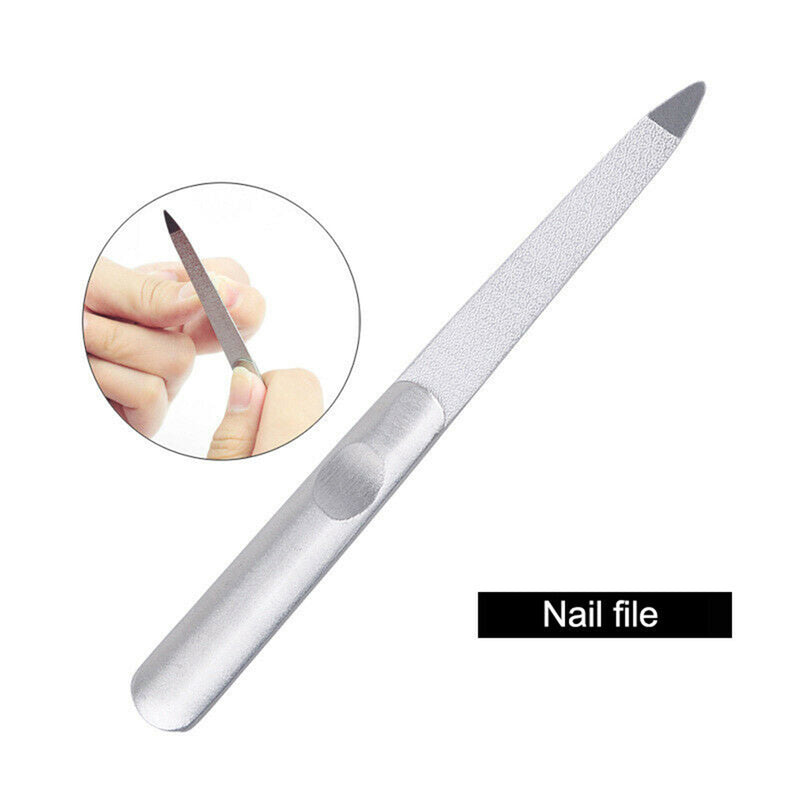 5X Fashion Stainless Steel Metal File Nail Art Dual Sided Pedicure Manicure Tool