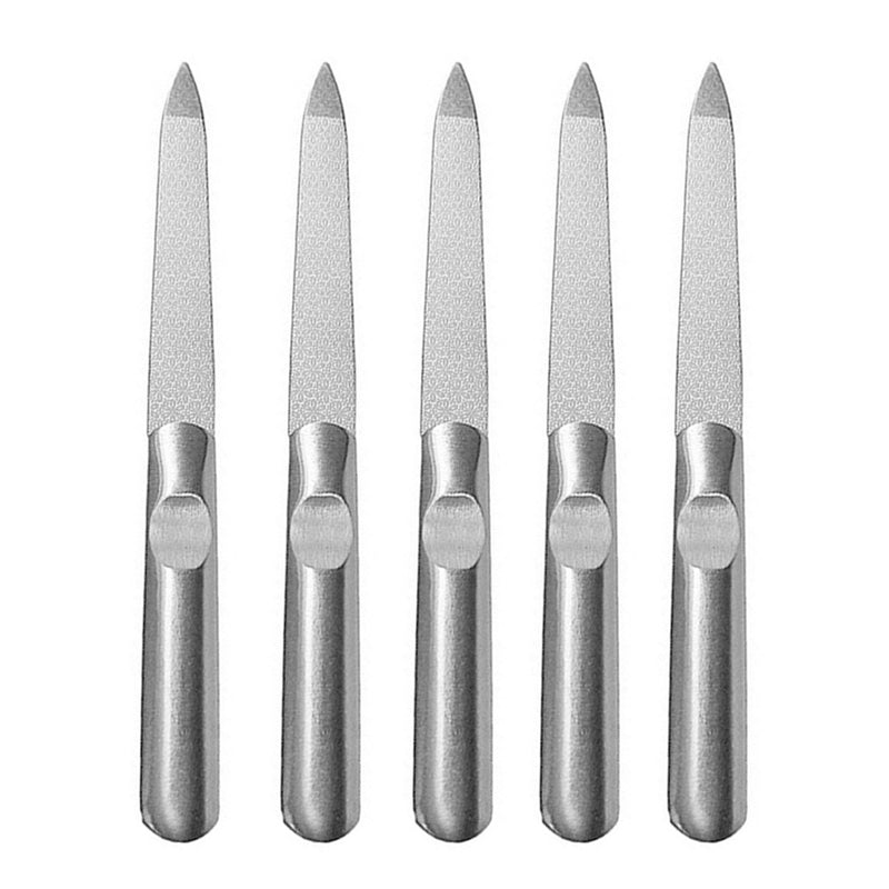 5X Fashion Stainless Steel Metal File Nail Art Dual Sided Pedicure Manicure Tool