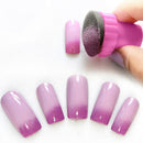 8Sets Gradient Nail Art Sponge Stamp Stamping Polish Template Transfer DIY Tool