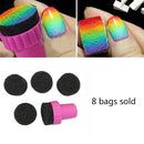 8Sets Gradient Nail Art Sponge Stamp Stamping Polish Template Transfer DIY Tool