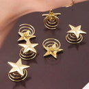 10x Women Star Shaped Swirl Spiral Hair Clip Barrettes Hair Jewelry New Hot