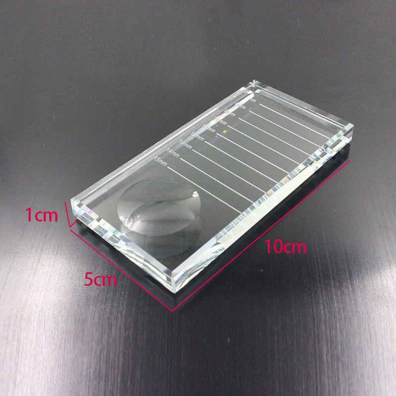 Glue Pallet Lash Holder Pad For Individual Eyelash Extensions Tool Glass Clear