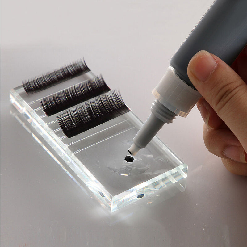Eyelash Extension Crystal Glass Eyelashes Glue Pallet Adhesives Tray Holder