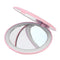 Mini LED Lighted Circular Makeup Cosmetic Mirror Magnifying Luminous Mirrors