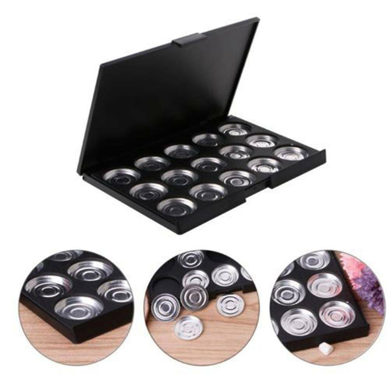 Black Makeup Palette Empty Eyeshadow Blusher Cases Cosmetic Collection Small