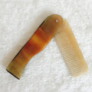 Yak Horn Comb Foldable Pocket Clip Moustache Beard Styling Hairdressing Tools LY