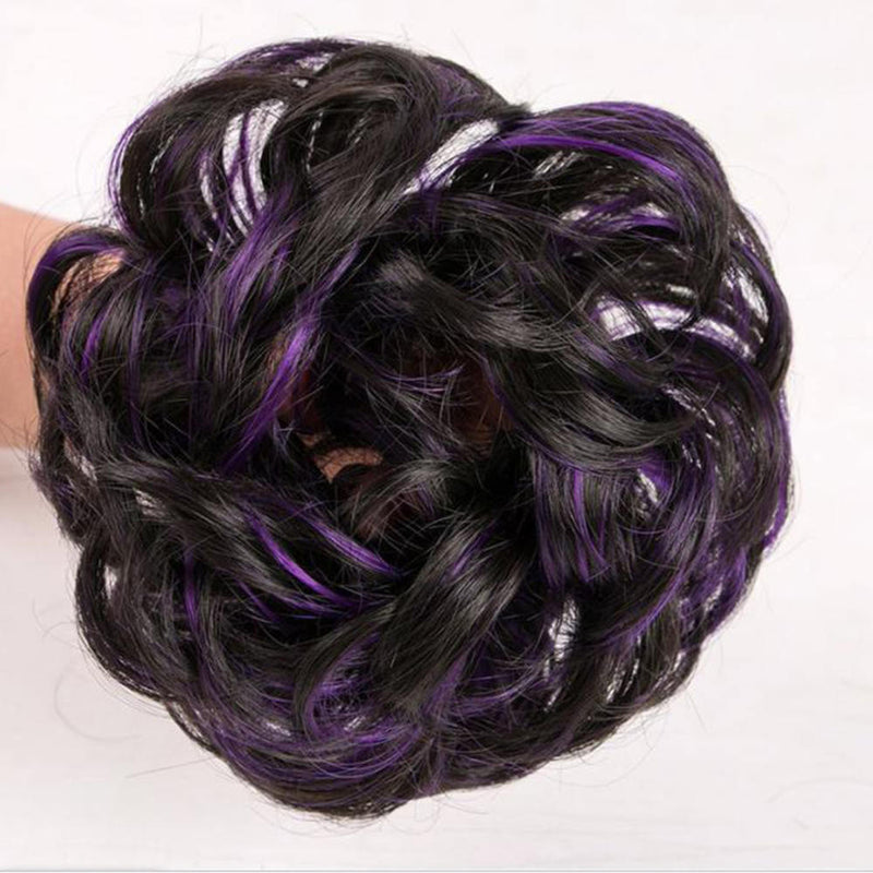 Wig Hair Wig Headdress Scrunchy Hair Donut Hair Ring Hair Band Wig Lady Fashion
