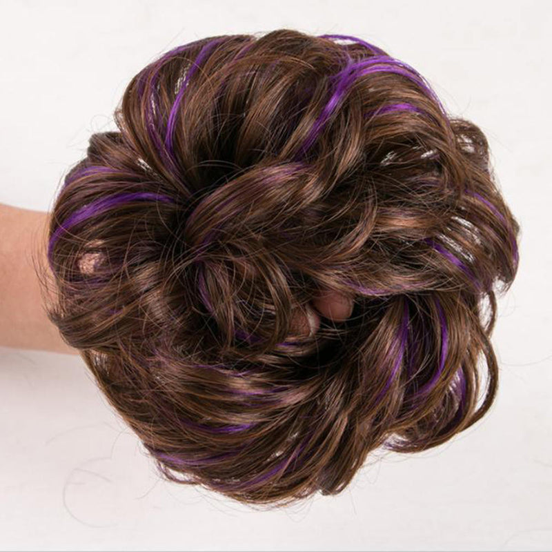 Short Messy Curly Dish Hair Bun Extension Easy Stretch Combs Clip Nice