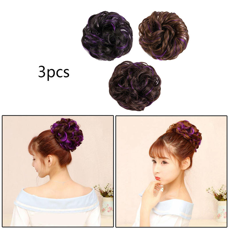 Wig Hair Wig Headdress Scrunchy Hair Donut Hair Ring Hair Band Wig Lady Fashion
