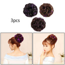 Synthetic Elasticated Hair Scrunchie Messy Bun Wrap Hairpiece Curly Wavy Spiky