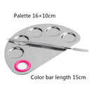 Stainless Steel Plate Spatula Eyeshadow Nail Polish Color Mixing Palette tr jt e