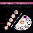 Stainless Steel Plate Spatula Eyeshadow Nail Polish Color Mixing Palette tr jt e