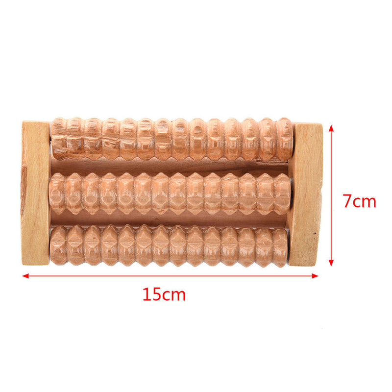 3pcs Wooden Wood Roller Foot Massager Stress Relief HealthTherapy Relax Massage