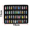 Lots 48 Bottles Stylish Nail Art Glitter Powder Set Phone Cards Craft Decors New