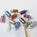 Lots 48 Bottles Stylish Nail Art Glitter Powder Set Phone Cards Craft Decors New