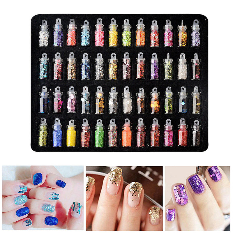 1 set Nail Glitter Powder Mirror Chameleon Nail Art Chrome Pigment Manicure Hot