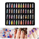 Lots 48 Bottles Stylish Nail Art Glitter Powder Set Phone Cards Craft Decors New