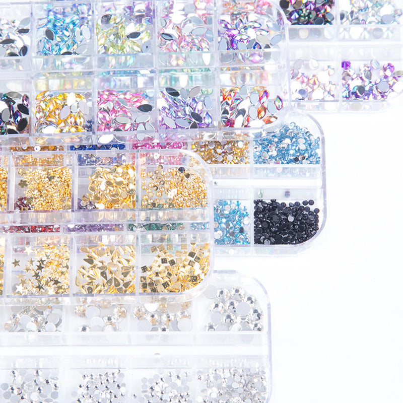 8pcs Acrylic Nail Kit Powder Glitter Nail Art Manicure Rhinestone Tool Tips Set