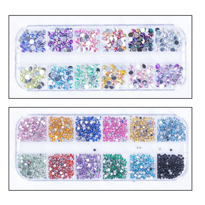 8pcs Acrylic Nail Kit Powder Glitter Nail Art Manicure Rhinestone Tool Tips Set