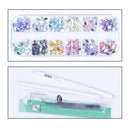 8pcs Acrylic Nail Kit Powder Glitter Nail Art Manicure Rhinestone Tool Tips Set