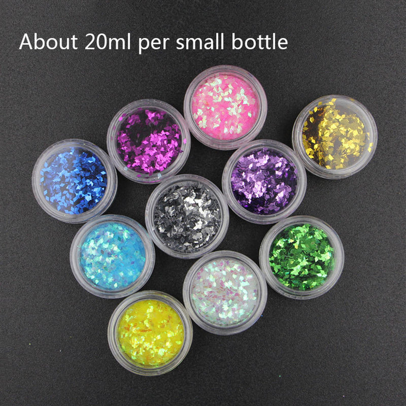 Nail Art Glitter Powders Flakes Irregular Sequins Colorful Nail Design Pigment