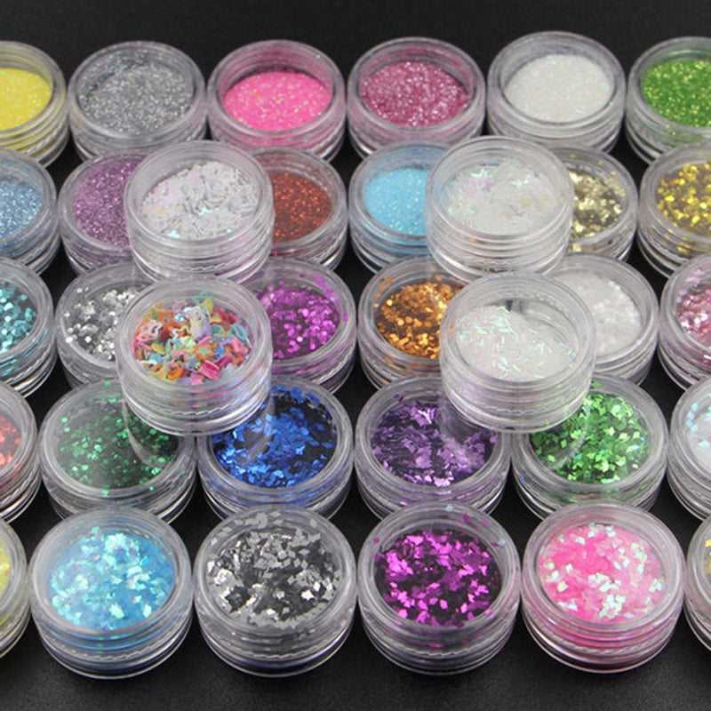 Nail Art Glitter Powders Flakes Irregular Sequins Colorful Nail Design Pigment