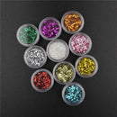 Nail Art Glitter Powders Flakes Irregular Sequins Colorful Nail Design Pigment