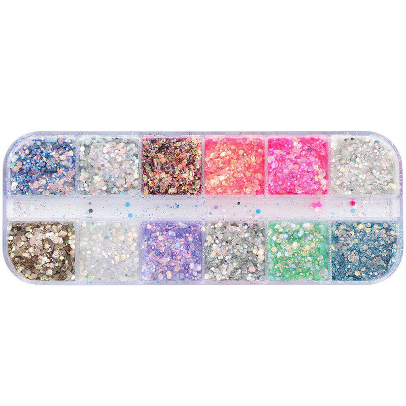 Mermaid Effect Glitter Nail Art Powder Dust Magic Glimmer Trend Holographic HY R