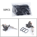 50 x Silicone Tattoo Shockproof Rubber O-rings For Machine Springs Black