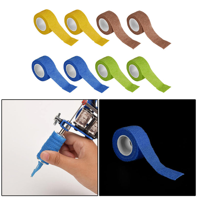 Tattoo Self adhesive Elastic Bandage Tattoo Grip Tube Cover Wrap Sport_Tape