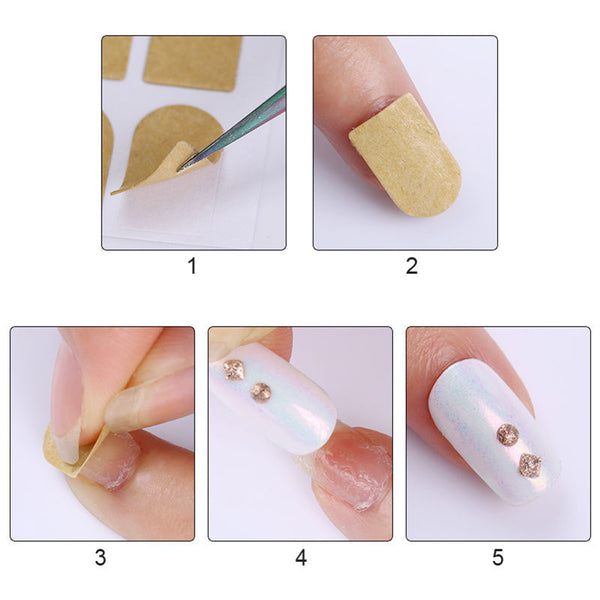 20 Sheets Double Sided Clear Adhesive Stickers False Nail Art Tip Tabs Glue au