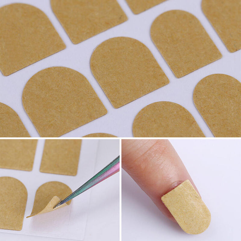 20 Sheets Double Sided Clear Adhesive Stickers False Nail Art Tip Tabs Glue au
