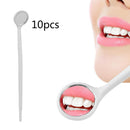 10x Disposable Plastic Dental Mouth Mirror Reflector Colorful Electronic Tool