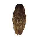 Kinky Curly Synthetic Ombre Hairstyle Brown Hair For Women Full Wigs Long Wavy