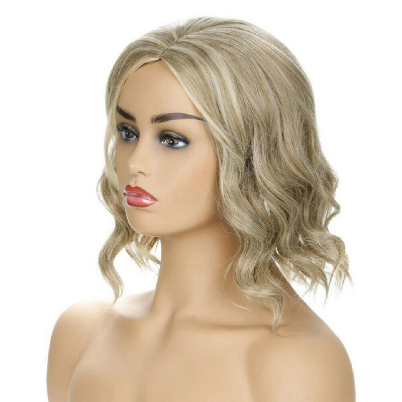 1* Ladies Front lace Wigs Curly Long Wavy hair brown Golden Blonde Lossless Hot