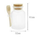 5Pcs Empty ABS Bath Salt Bottles Empty Clear Corked Jar with Wood Spoon New Hot