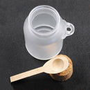 5Pcs Empty ABS Bath Salt Bottles Empty Clear Corked Jar with Wood Spoon New Hot