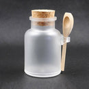 5set Durable Scrub ABS Bath Salt Jars Beauty Jar with Wood Spoon Package Bottles