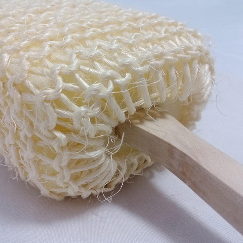Natural Sisal-Long Handle Body Back Brush Shower Sponge Spa Scrub Bath V QU R