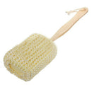 Long-Handled-Wooden Loofah Back Scrubber Spa Sponge Shower Bath Sisal Brush JF