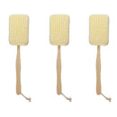 Long-Handled-Wooden Loofah Back Scrubber Spa Sponge Shower Bath Sisal Brush JF