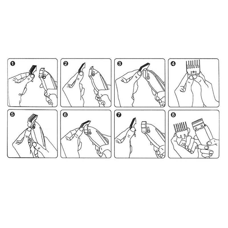 8pc Hair Clipper Limit Comb Guide Attachment Size Barber Replacement Newest