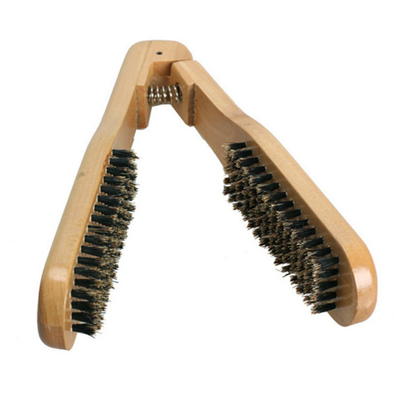 Oval Boar Bristle Airbag Scalp Massage Comb Hair Care Brush With Non-slip Handle