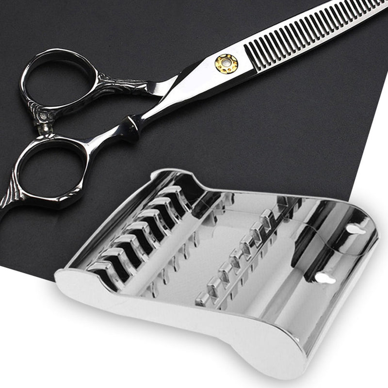 Double Case Stylish Scissors Holder for Salon Station, Barber Shop, Shears Rack