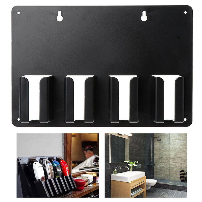 Wall-mounted Barber Hair Clipper Storage Rack Salon Accessories Holder Stand