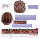 Woman Brown Wig Synthetic Hair With Bangs Brown Short Straight Bob Full Wigs