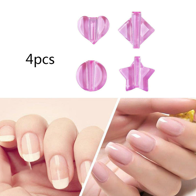 4Pcs Nail Art Tool Practical Durable Nail Embossing Mould for Girls Women Ladies