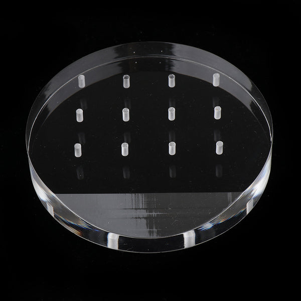 12 Holes Transparent Box Acrylic Holder for Nail Grinding Head Nail Art Tools