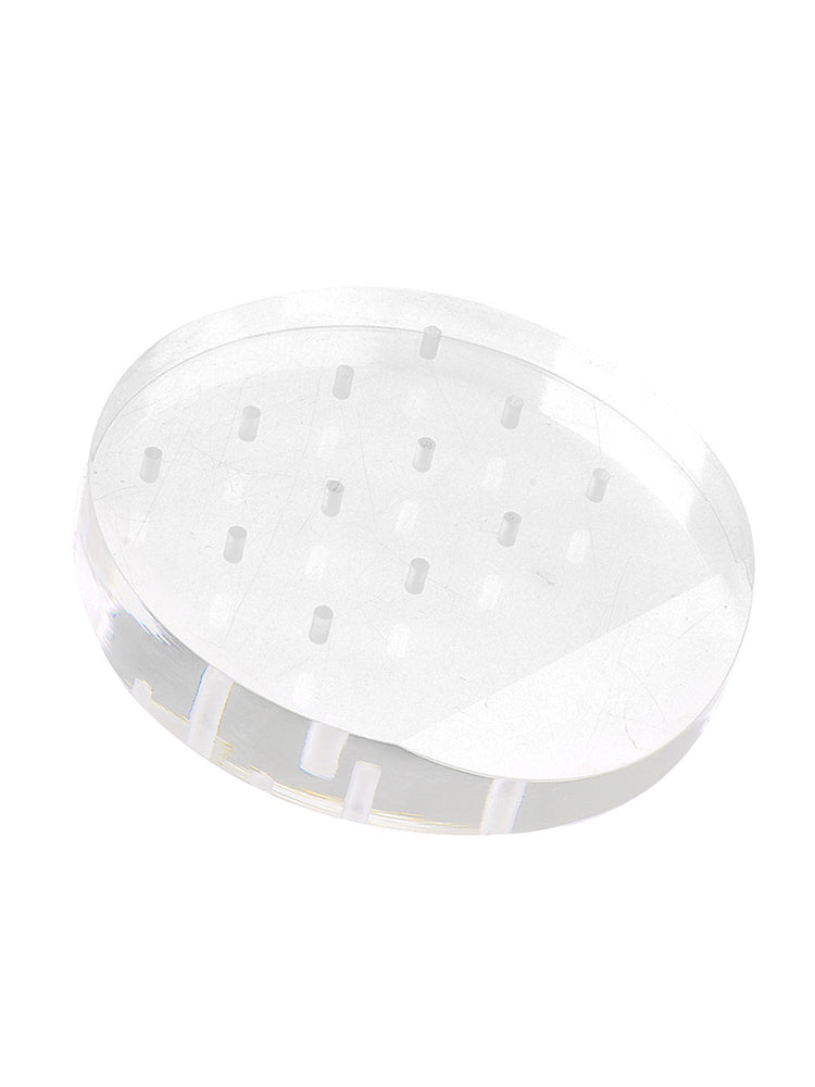 12 Holes Transparent Box Acrylic Holder for Nail Grinding Head Nail Art Tools